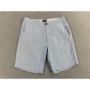 J Crew Gamercy Cotton Mini Striped‎ Casual Shorts (Men's Size 30) Blue